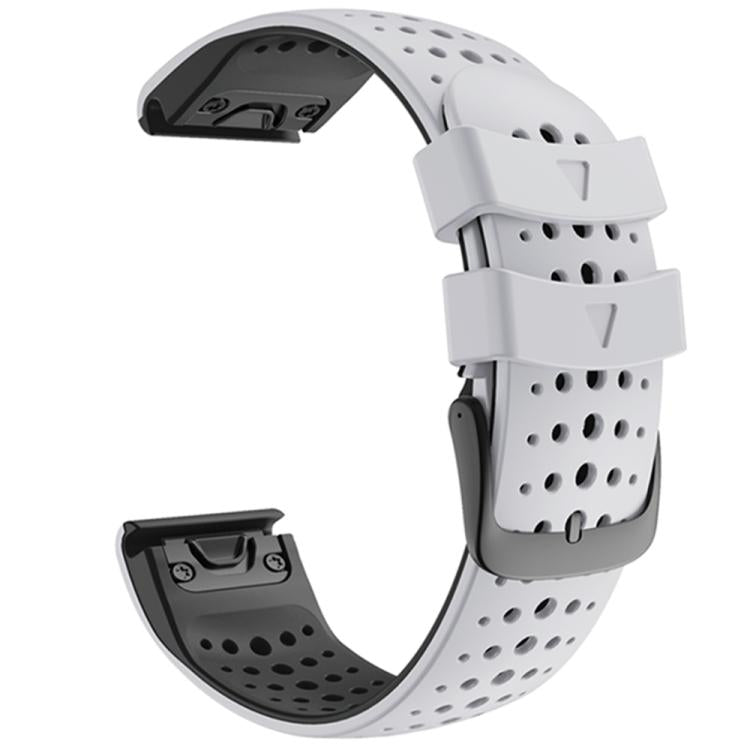 For Garmin QuickFit 26mm Kalebol Breathable Two-color Silicone Watch Band