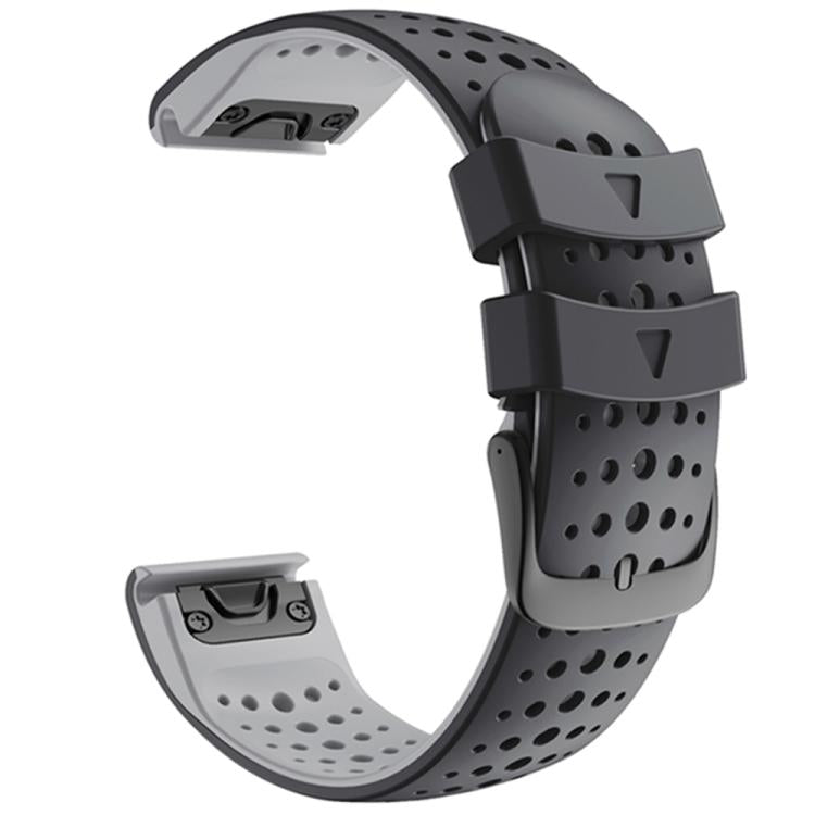 For Garmin QuickFit 26mm Kalebol Breathable Two-color Silicone Watch Band