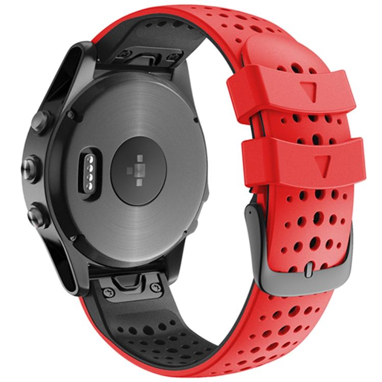 For Garmin QuickFit 26mm Kalebol Breathable Two-color Silicone Watch Band