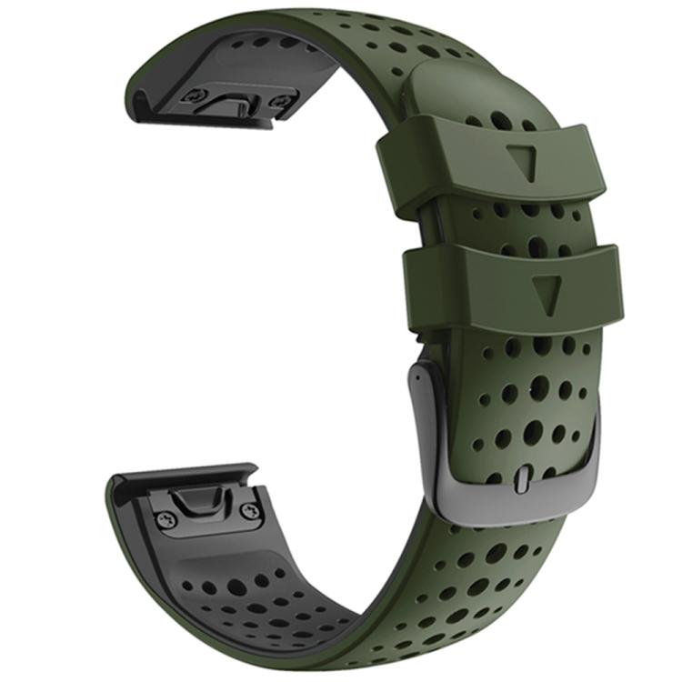 For Garmin QuickFit 26mm Kalebol Breathable Two-color Silicone Watch Band