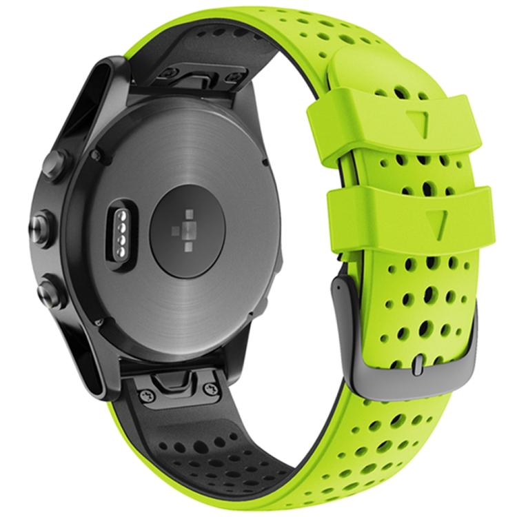 For Garmin QuickFit 26mm Kalebol Breathable Two-color Silicone Watch Band