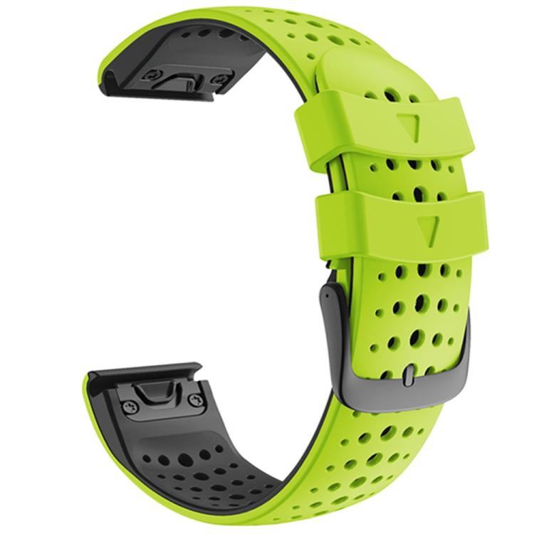 For Garmin QuickFit 26mm Kalebol Breathable Two-color Silicone Watch Band