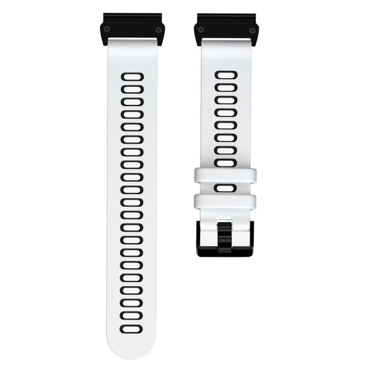 For Garmin QuickFit 22mm Kalebol Two-layer Silicone Watch Band
