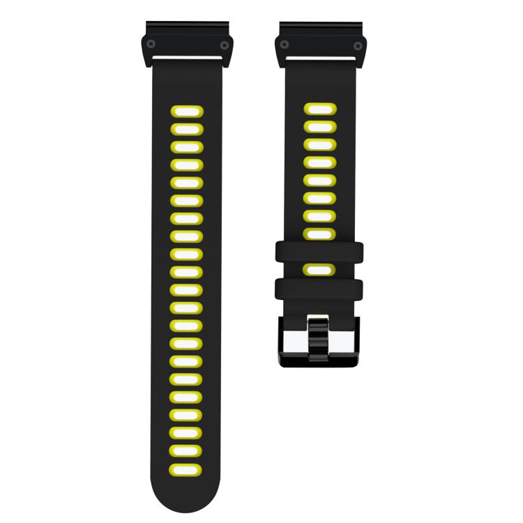 For Garmin QuickFit 22mm Kalebol Two-layer Silicone Watch Band