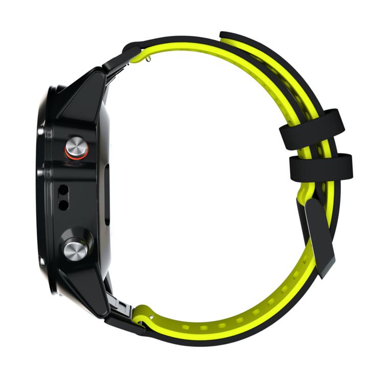 For Garmin QuickFit 22mm Kalebol Two-layer Silicone Watch Band