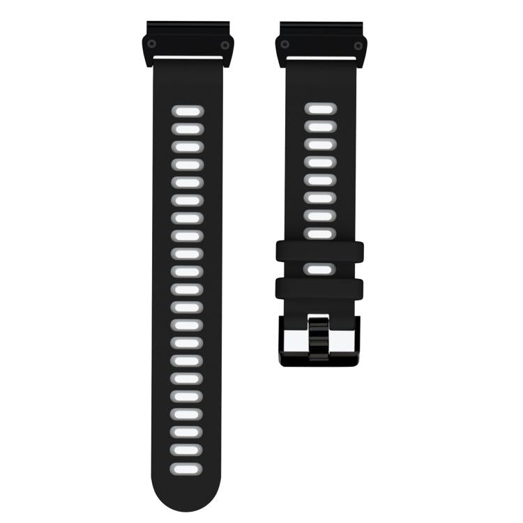 For Garmin QuickFit 22mm Kalebol Two-layer Silicone Watch Band
