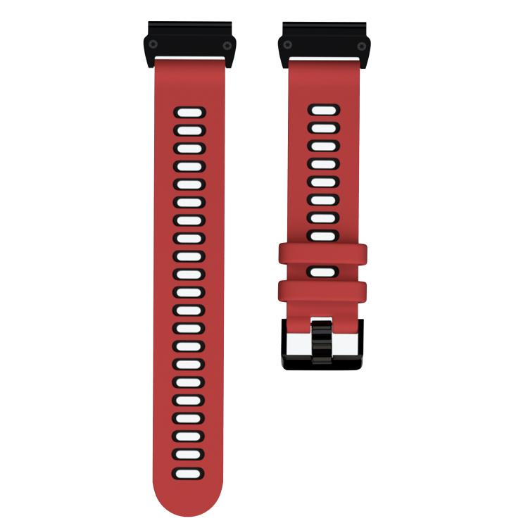 For Garmin QuickFit 22mm Kalebol Two-layer Silicone Watch Band