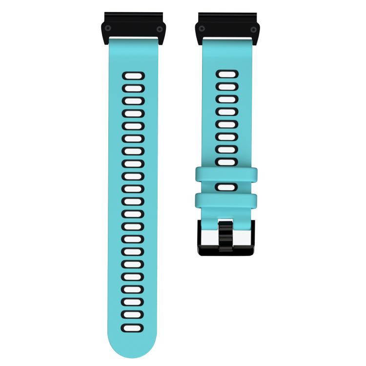 For Garmin QuickFit 22mm Kalebol Two-layer Silicone Watch Band