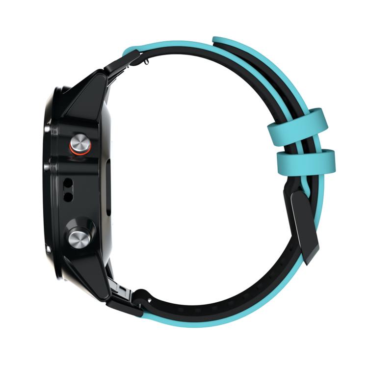 For Garmin QuickFit 22mm Kalebol Two-layer Silicone Watch Band