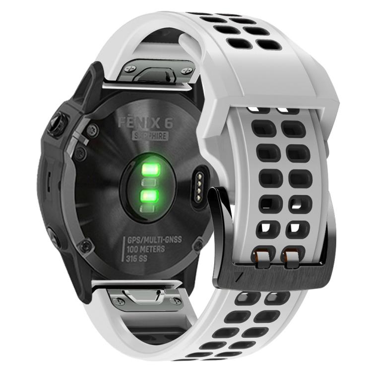 For Garmin QuickFit 22mm Kalebol Tow Row Holes Silicone Watch Band