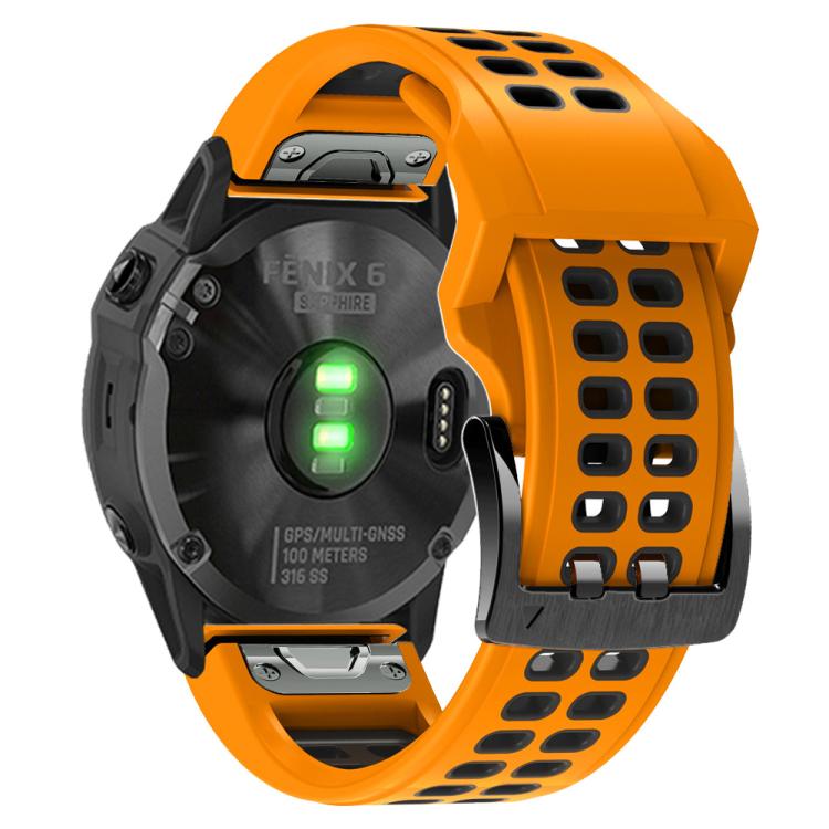 For Garmin QuickFit 22mm Kalebol Tow Row Holes Silicone Watch Band