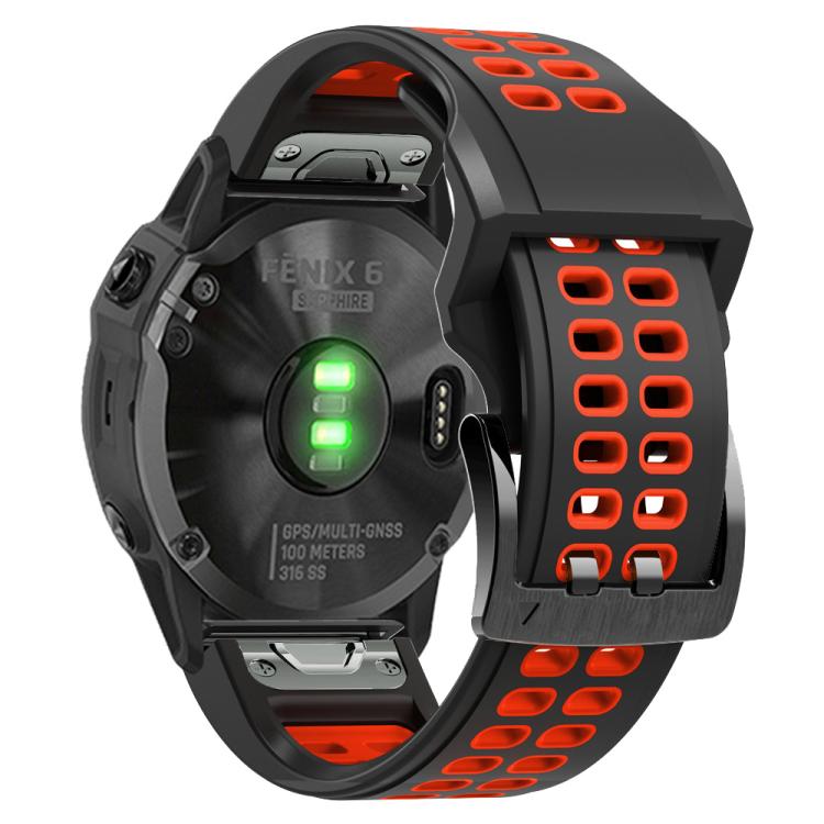 For Garmin QuickFit 22mm Kalebol Tow Row Holes Silicone Watch Band