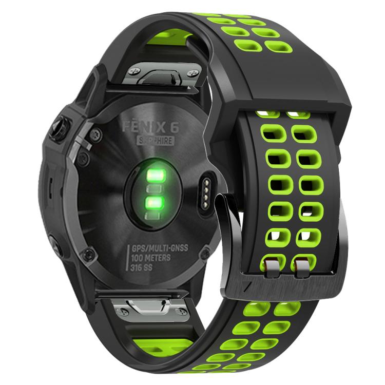 For Garmin QuickFit 22mm Kalebol Tow Row Holes Silicone Watch Band