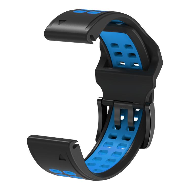 For Garmin QuickFit 22mm Kalebol Tow Row Holes Silicone Watch Band