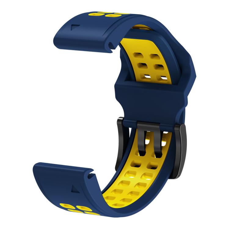 For Garmin QuickFit 22mm Kalebol Tow Row Holes Silicone Watch Band