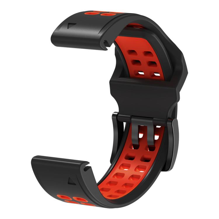 For Garmin QuickFit 26mm Kalebol Tow Row Holes Silicone Watch Band