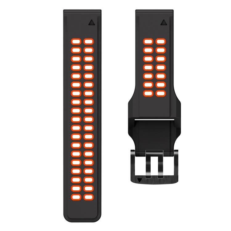 For Garmin QuickFit 26mm Kalebol Tow Row Holes Silicone Watch Band