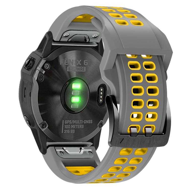 For Garmin QuickFit 26mm Kalebol Tow Row Holes Silicone Watch Band