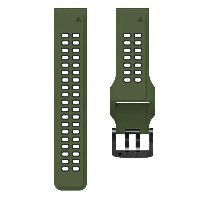 For Garmin QuickFit 26mm Kalebol Tow Row Holes Silicone Watch Band