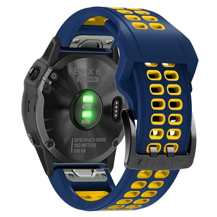 For Garmin QuickFit 26mm Kalebol Tow Row Holes Silicone Watch Band
