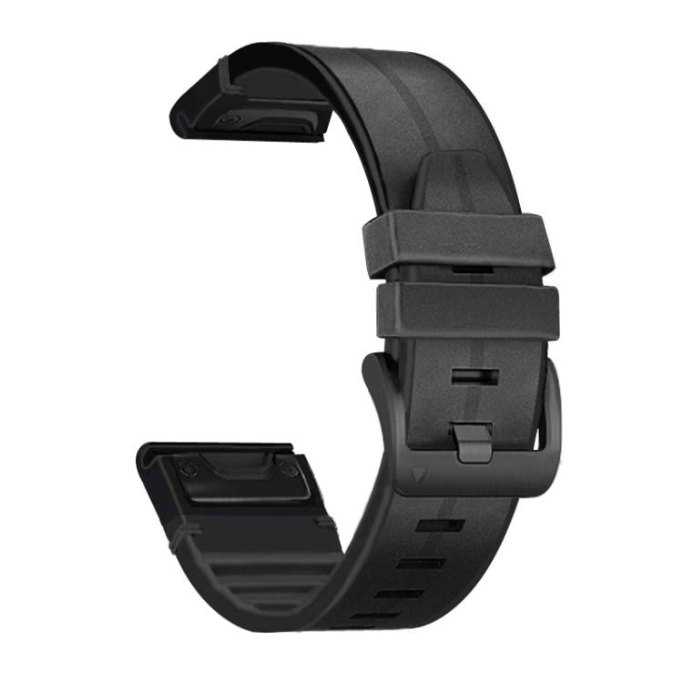 For Garmin QuickFit 22mm Kalebol Quick Release Silicone Leather Watch Band