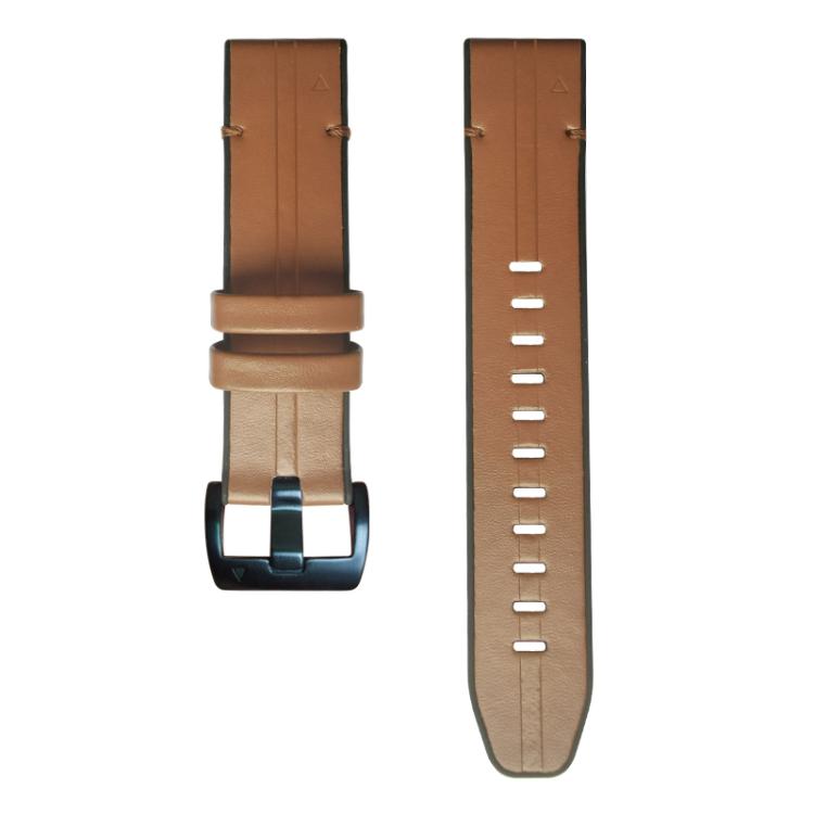 For Garmin QuickFit 22mm Kalebol Quick Release Silicone Leather Watch Band