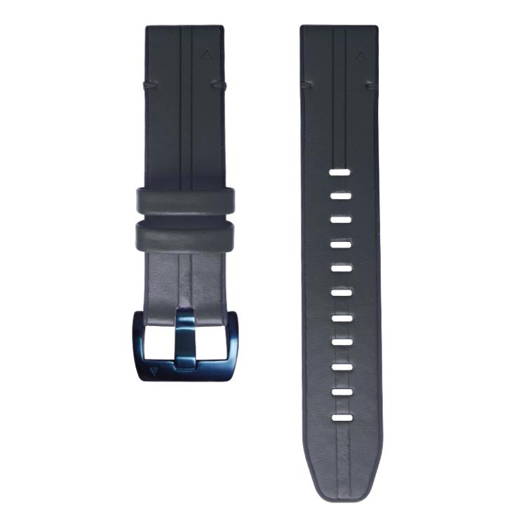 For Garmin QuickFit 26mm Kalebol Quick Release Silicone Leather Watch Band