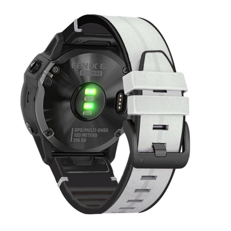 For Garmin QuickFit 26mm Kalebol Quick Release Silicone Leather Watch Band