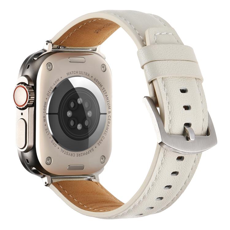 For Apple Watch 42mm / 41mm / 40mm / 38mm Kalebol Plain Genuine Leather Watch Band