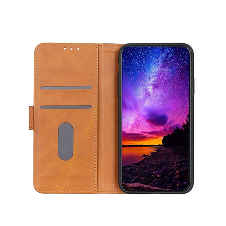 For OPPO Realme 5 3-Color Pearl Texture Magnetic Buckle Horizontal Flip PU Leather Case with Card Slots & Wallet & Holder