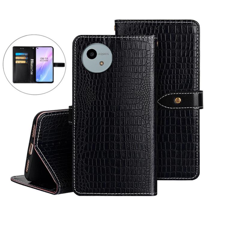 For Sharp Aquos wish4 idewei Crocodile Texture Leather Phone Case