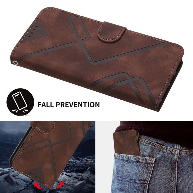 For Nothing Phone 2a Line Pattern Skin Feel Leather Phone Case