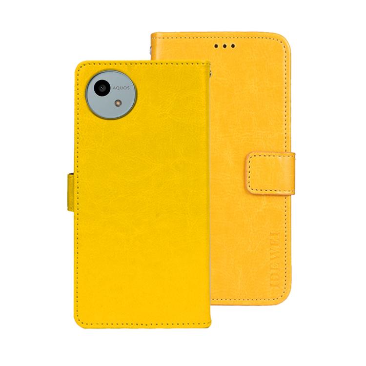 For Sharp Aquos wish4 idewei Crazy Horse Texture Leather Phone Case