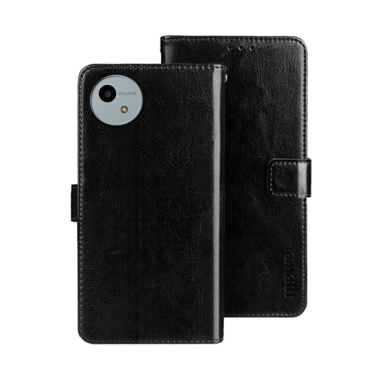 For Sharp Aquos wish4 idewei Crazy Horse Texture Leather Phone Case
