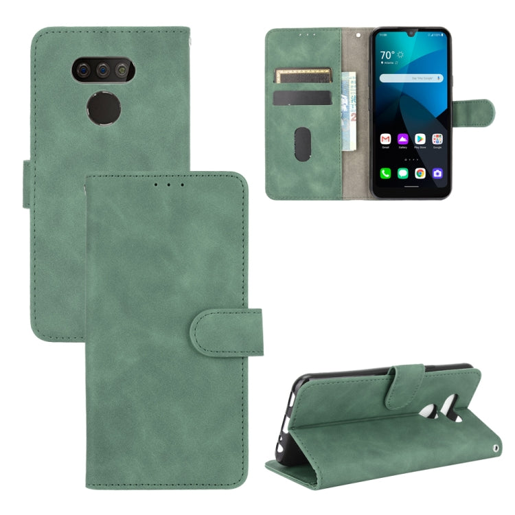 For LG Harmony 4 Solid Color Skin Feel Magnetic Buckle Horizontal Flip Calf Texture PU Leather Case with Holder & Card Slots & Wallet