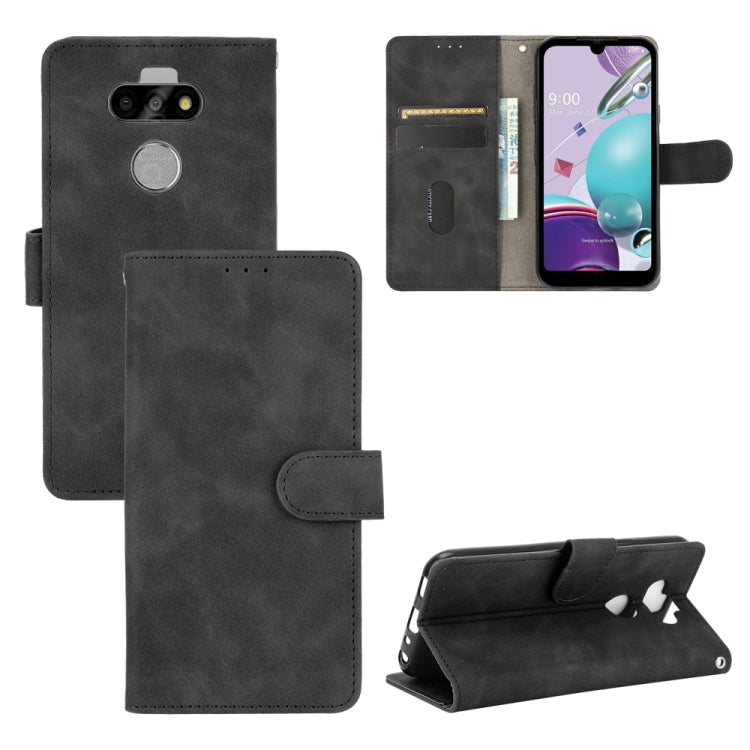 For LG K31 / Aristo 5 Solid Color Skin Feel Magnetic Buckle Horizontal Flip Calf Texture PU Leather Case with Holder & Card Slots & Wallet