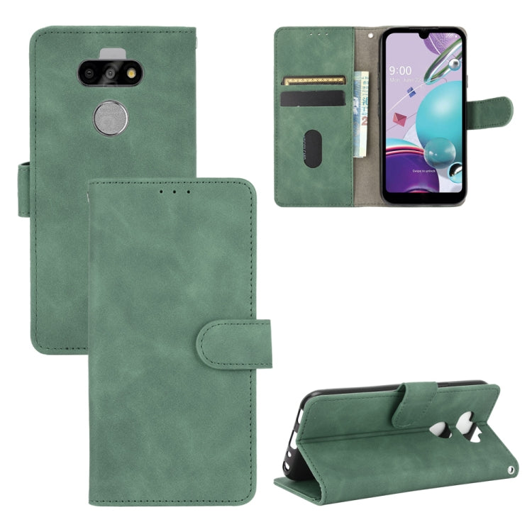 For LG K31 / Aristo 5 Solid Color Skin Feel Magnetic Buckle Horizontal Flip Calf Texture PU Leather Case with Holder & Card Slots & Wallet