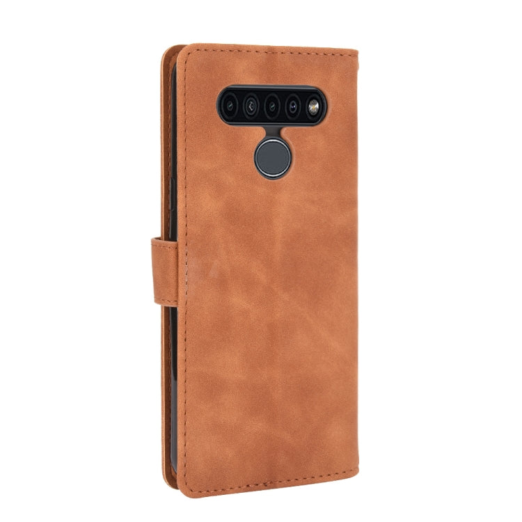 For LG K41S / K51S Solid Color Skin Feel Magnetic Buckle Horizontal Flip Calf Texture PU Leather Case with Holder & Card Slots & Wallet