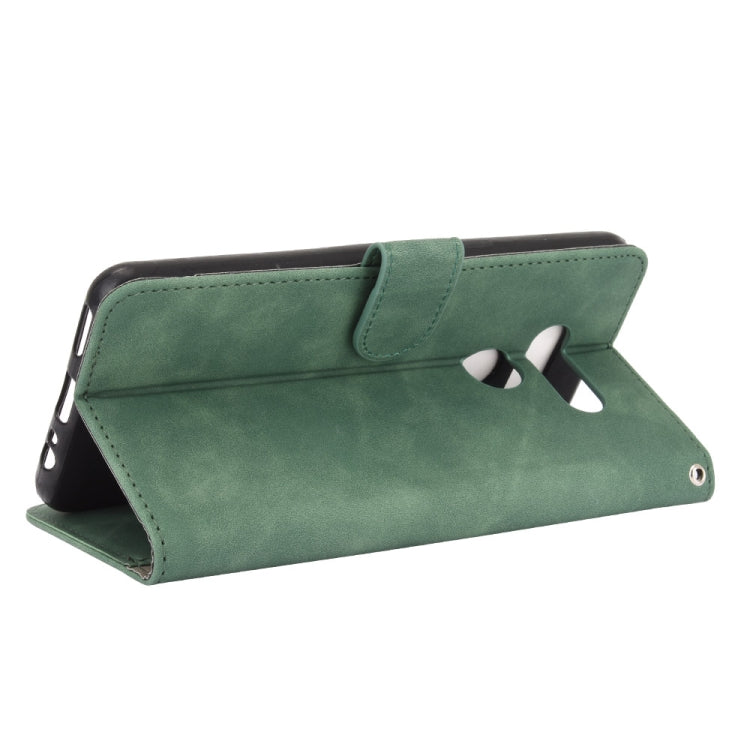 For LG K50S Solid Color Skin Feel Magnetic Buckle Horizontal Flip Calf Texture PU Leather Case with Holder & Card Slots & Wallet