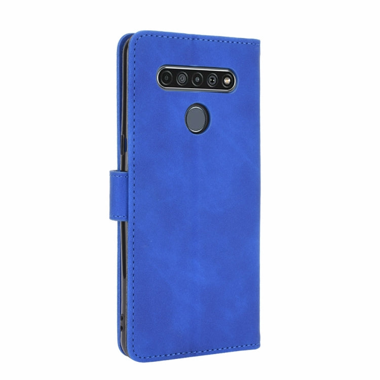 For LG K61 / Q61 Solid Color Skin Feel Magnetic Buckle Horizontal Flip Calf Texture PU Leather Case with Holder & Card Slots & Wallet