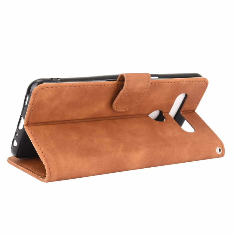For LG K61 / Q61 Solid Color Skin Feel Magnetic Buckle Horizontal Flip Calf Texture PU Leather Case with Holder & Card Slots & Wallet