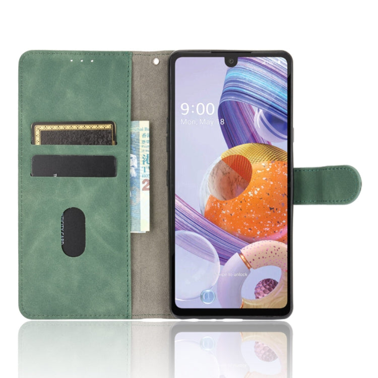 For LG Stylo 6 Solid Color Skin Feel Magnetic Buckle Horizontal Flip Calf Texture PU Leather Case with Holder & Card Slots & Wallet