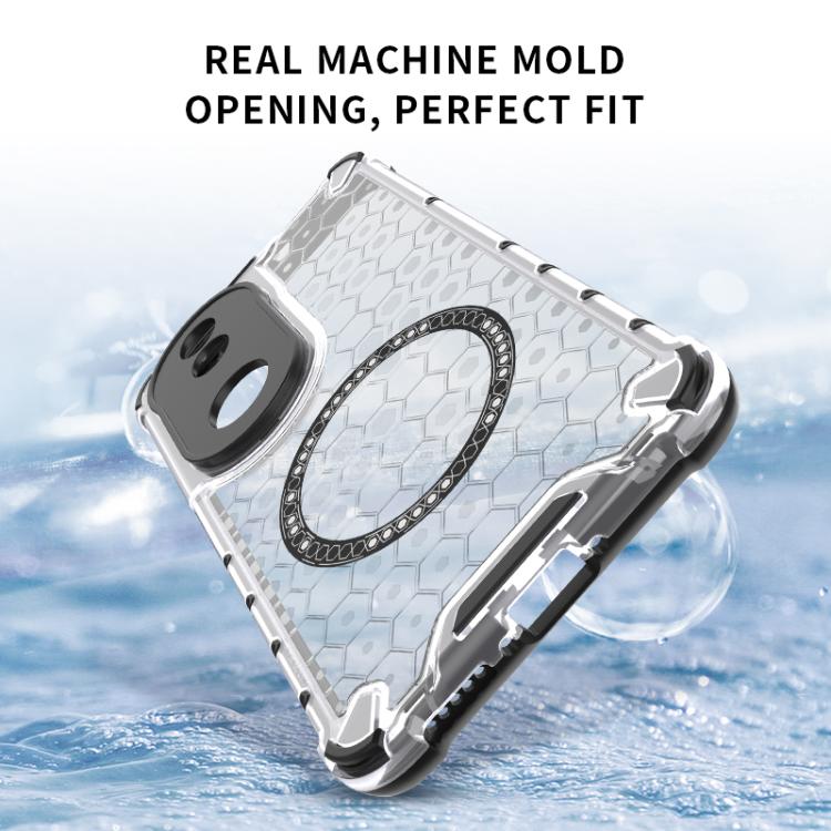 For vivo V50 5G Global Honeycomb Magnetic Ring Shockproof Phone Case