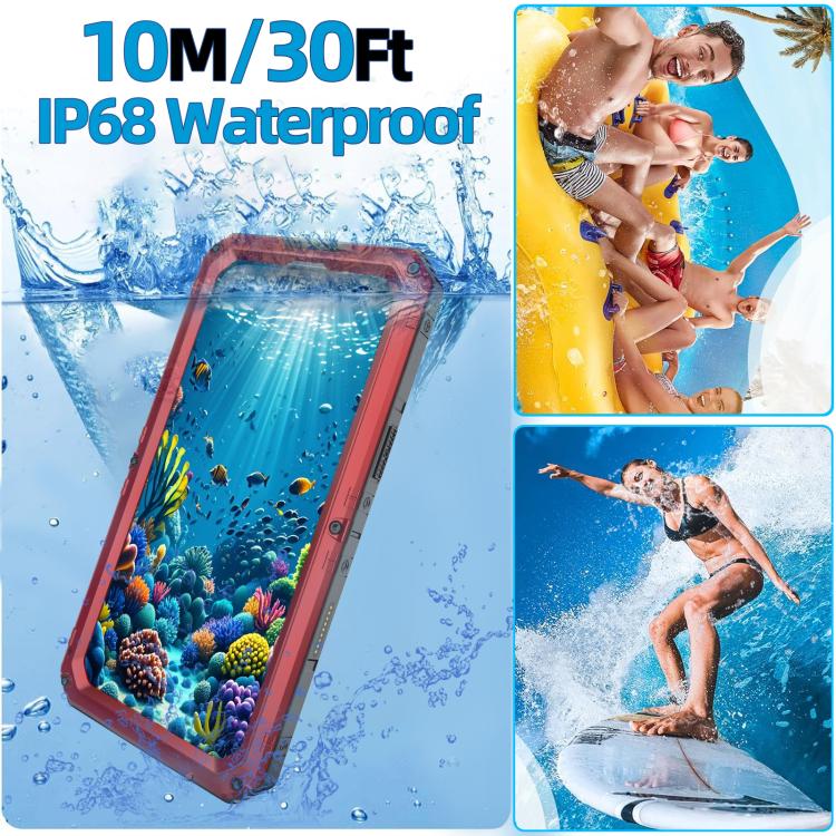 For iPhone 15 Four-proof Metal Hybrid Silicone Phone Case