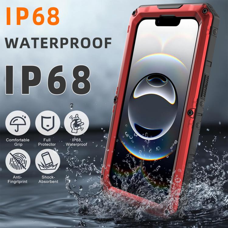 For iPhone 17e / 16e Four-proof Metal Hybrid Silicone Phone Case