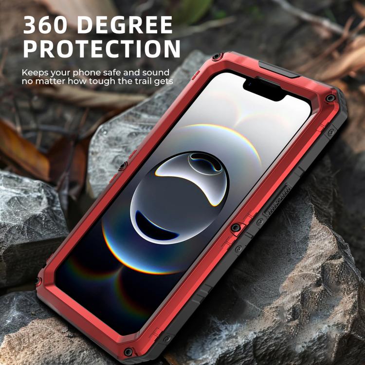 For iPhone 17e / 16e Four-proof Metal Hybrid Silicone Phone Case
