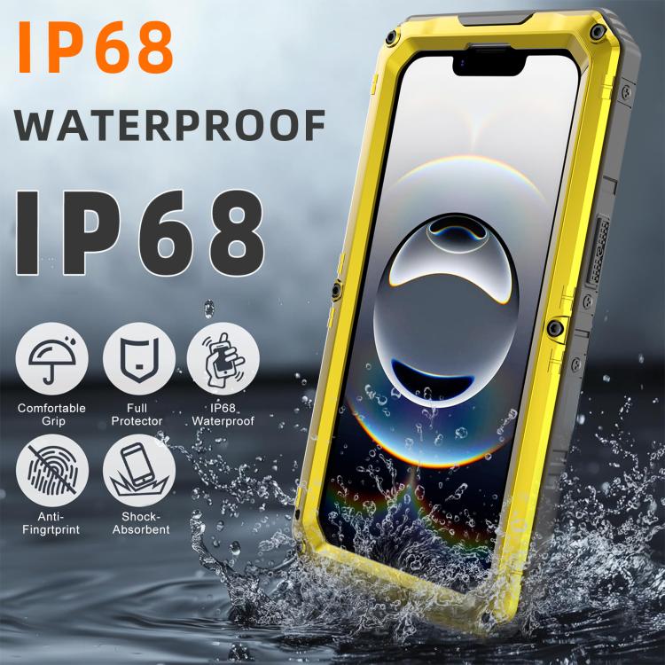 For iPhone 17e / 16e Four-proof Metal Hybrid Silicone Phone Case