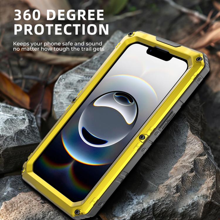 For iPhone 17e / 16e Four-proof Metal Hybrid Silicone Phone Case