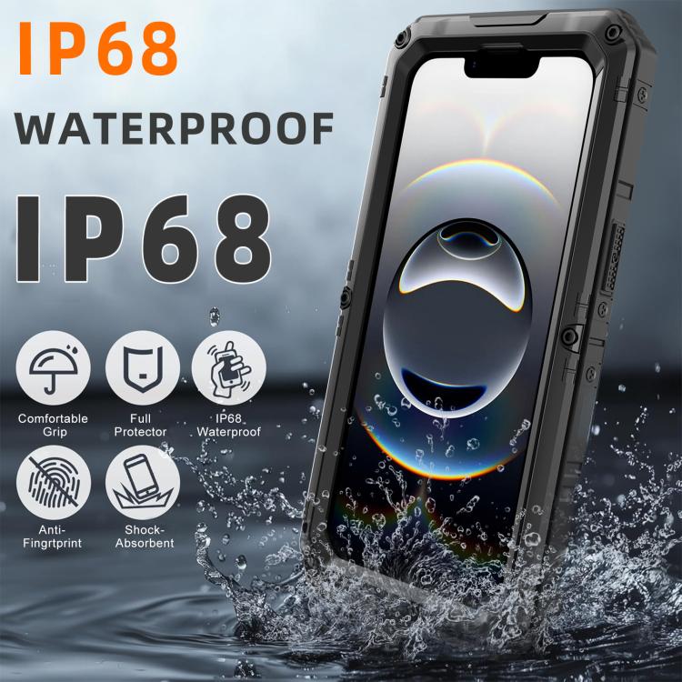 For iPhone 17e / 16e Four-proof Metal Hybrid Silicone Phone Case