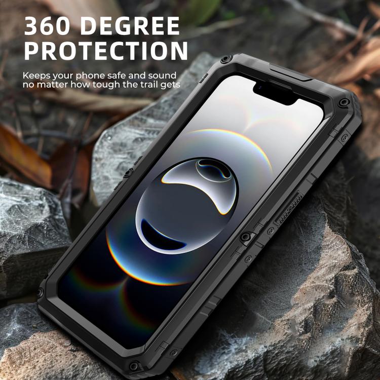 For iPhone 17e / 16e Four-proof Metal Hybrid Silicone Phone Case